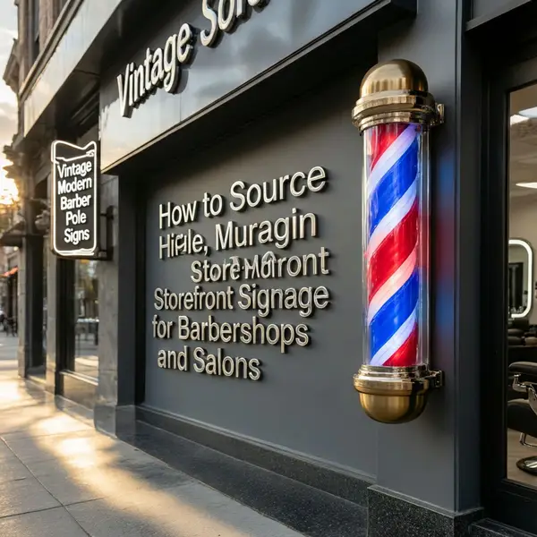 Vintage Modern Barber Pole Signs: How to Source Durable, High-Margin Storefront Signage for Barbershops and Salons