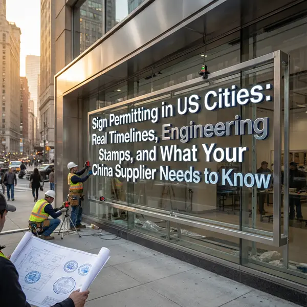 Sign Permitting in US Cities: Real Timelines, Engineering Stamps, and What Your China Supplier Needs to Know