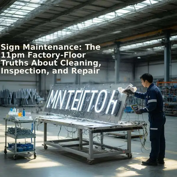 Sign Maintenance: The 11pm Factory-Floor Truths About Cleaning, Inspection, and Repair