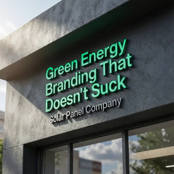 Solar Panel Company Office Signage: Green Energy Branding That Doesn't Suck