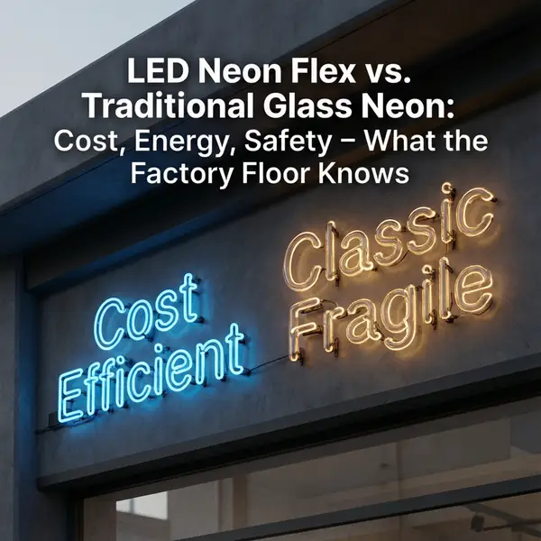 LED Neon Flex vs. Traditional Glass Neon: Cost, Energy, Safety – What the Factory Floor Knows