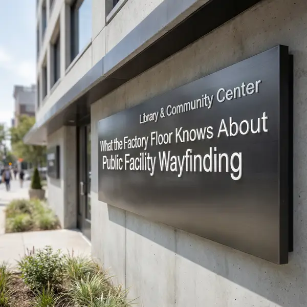 Library & Community Center Signage: What the Factory Floor Knows About Public Facility Wayfinding