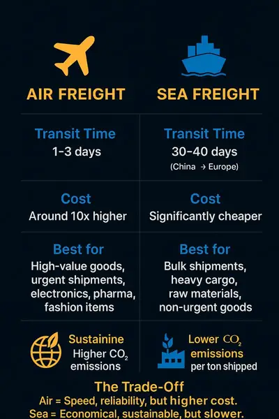 Air Freight vs. Sea Freight for Importing Signs: A Factory Floor Reality Check