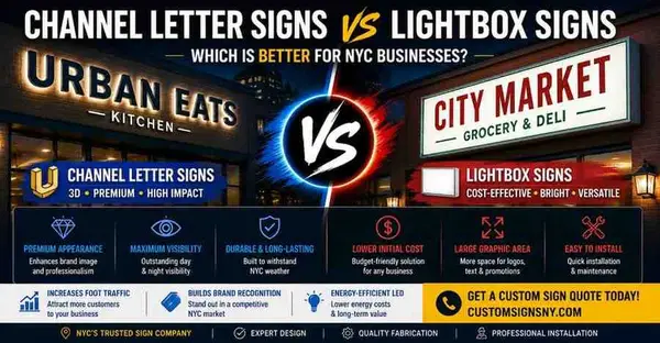Channel Letters vs Lightbox Signs: Which Delivers Better Storefront ROI?
