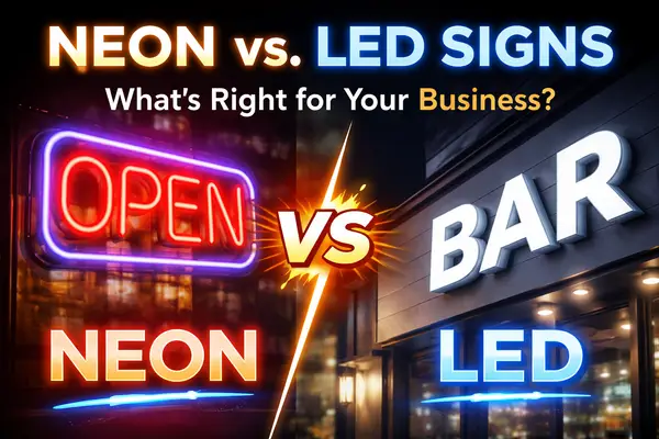 SMD LED vs Neon Flex for Storefront Sign: Brightness, Uniformity & Cost Compared