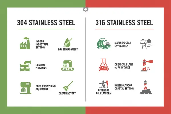 316 vs 304 Stainless Steel for Outdoor Signage: Coastal & Inland Guide