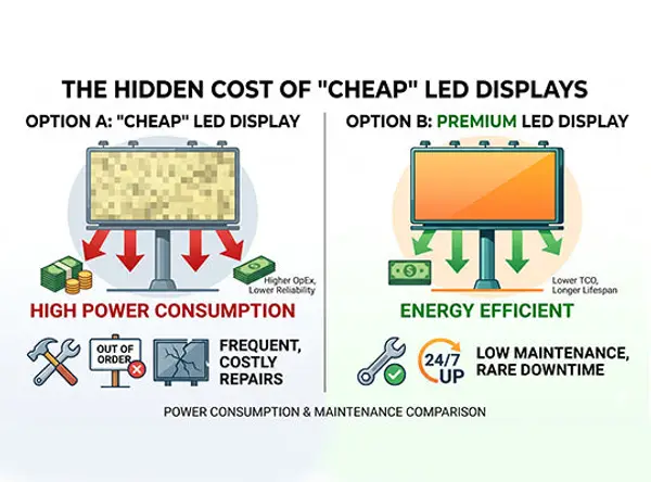 LED Sign vs Non-Illuminated: 5-Year Cost Comparison (Factory Data)