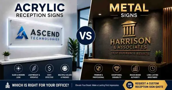 Metal vs Acrylic Signs: The Real Storefront Comparison Guide