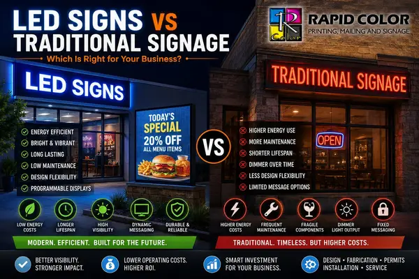 LED Sign vs Non-Illuminated Sign: Real 5-Year Cost Comparison
