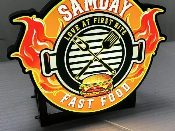 Outdoor light box sign