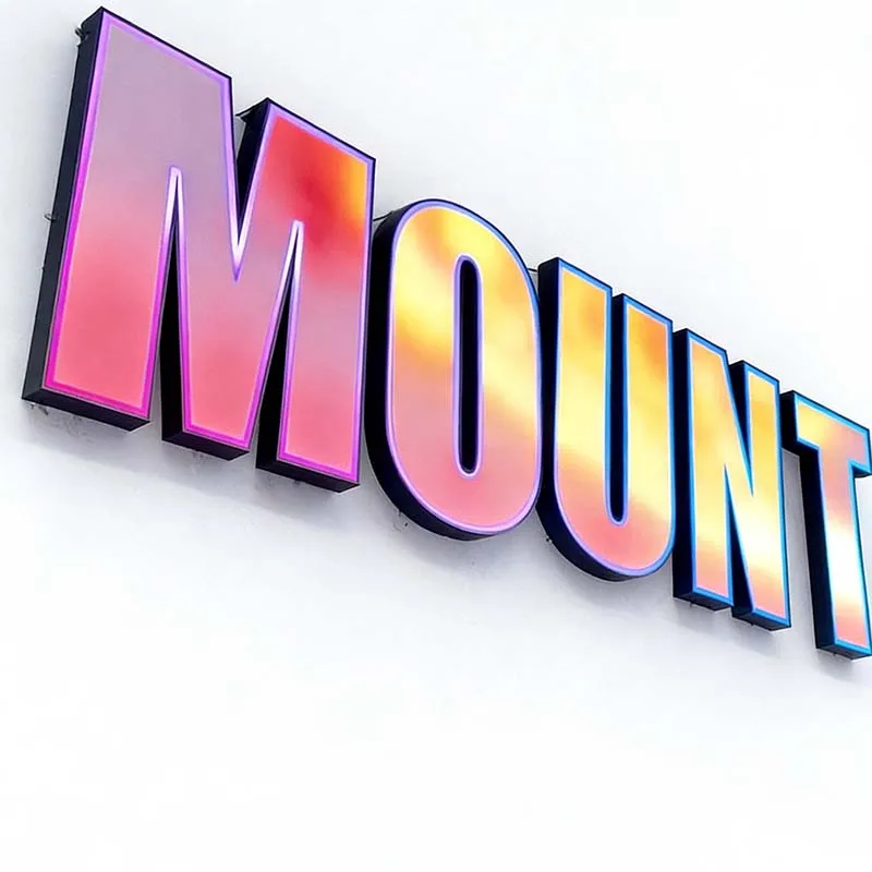 RGB color changing 3D letters