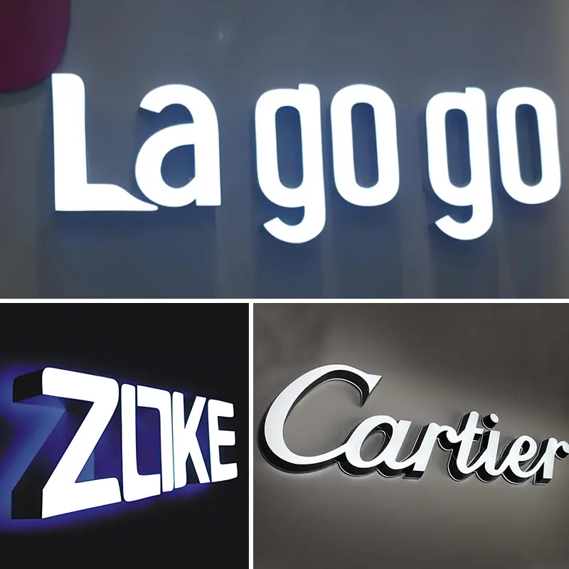 Extra large channel letters building exterior sign