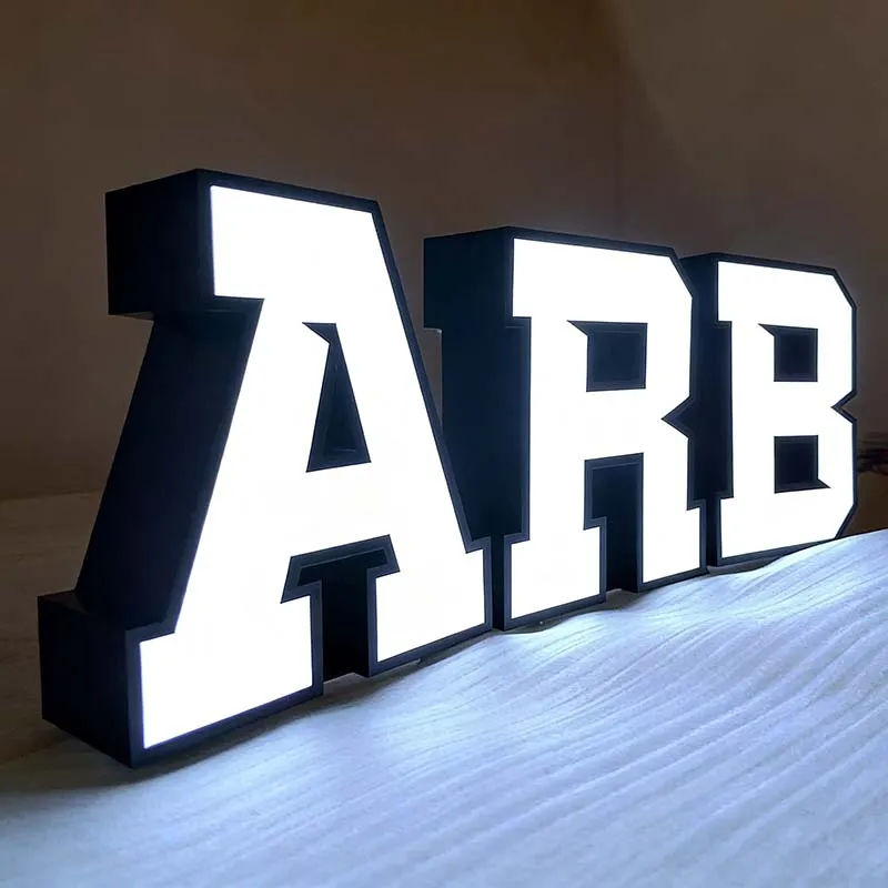 Blue channel letters with blue LED face