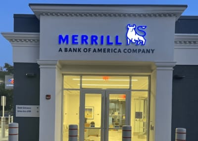 Hotel facade signage